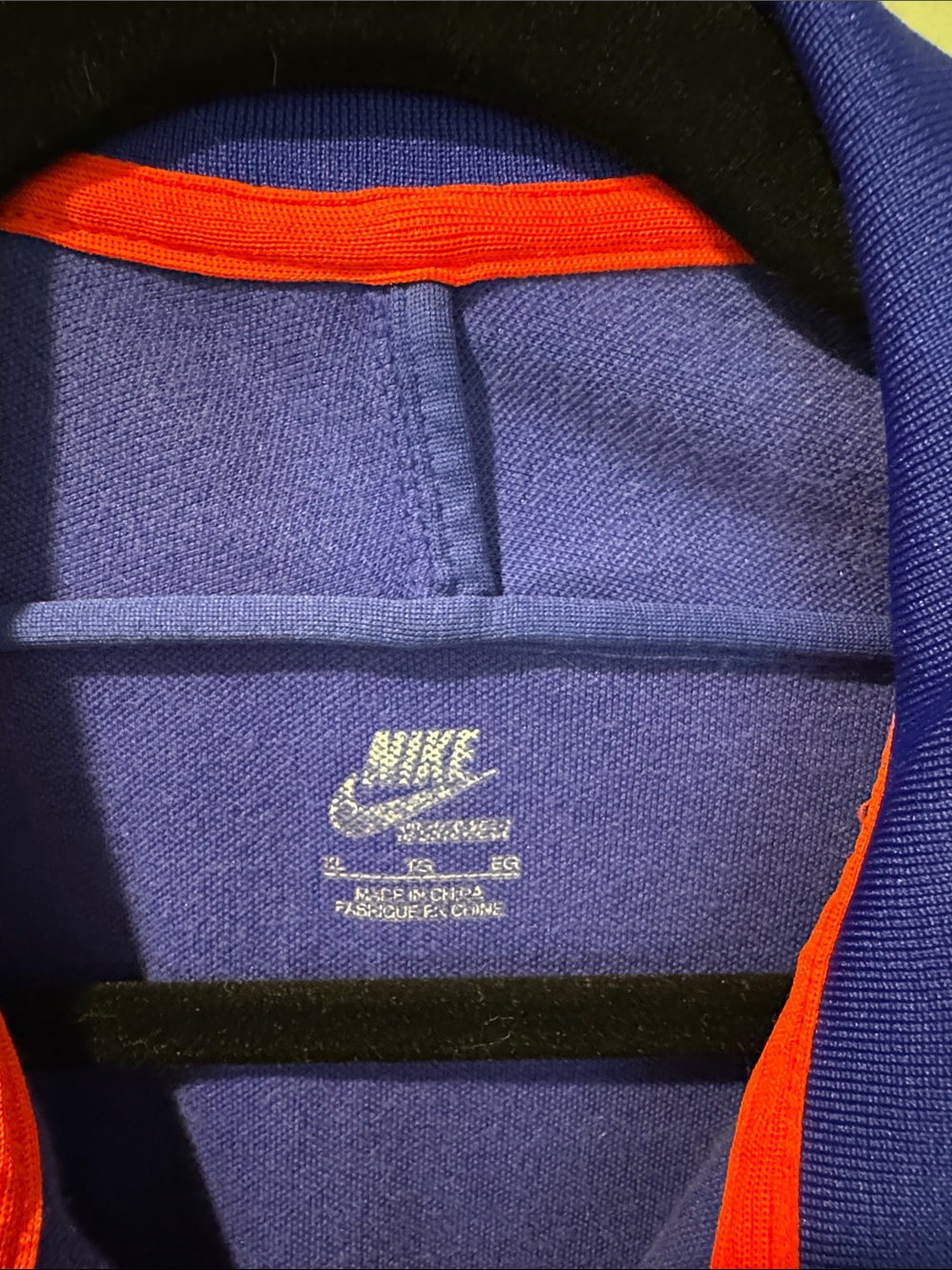 Nike Royal Blue Track Jacket with White Stripes and Red Accents - Picture 2 of 7